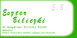 eszter biliczki business card